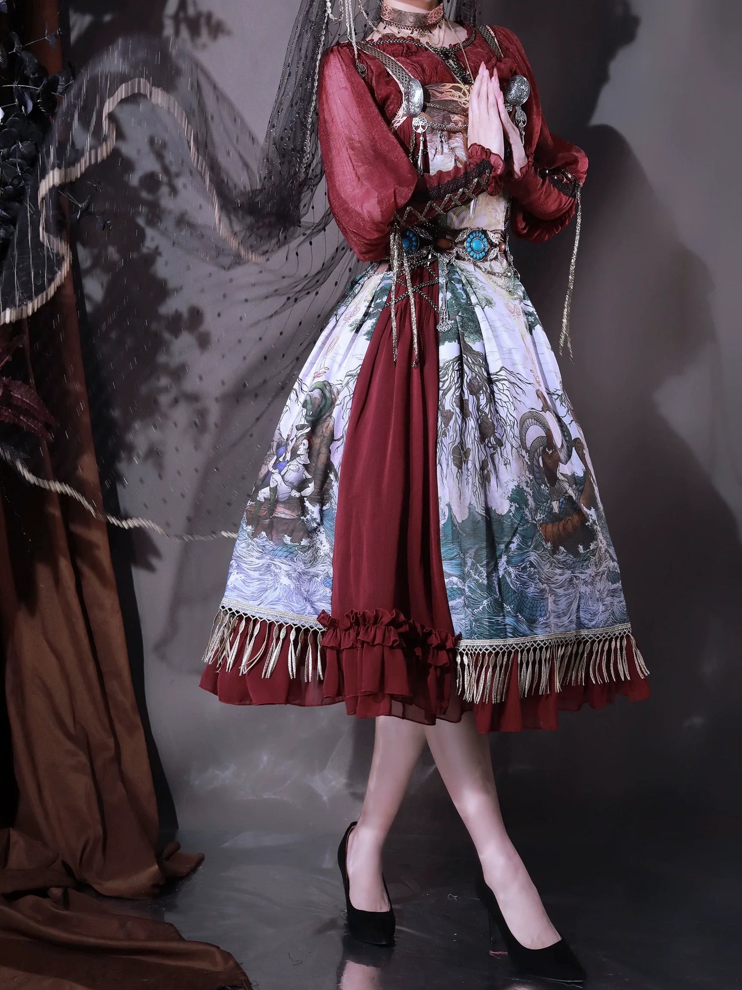 FunCcino - Ragnarok - Nordic Style Loki Lolita JSK SK Dress