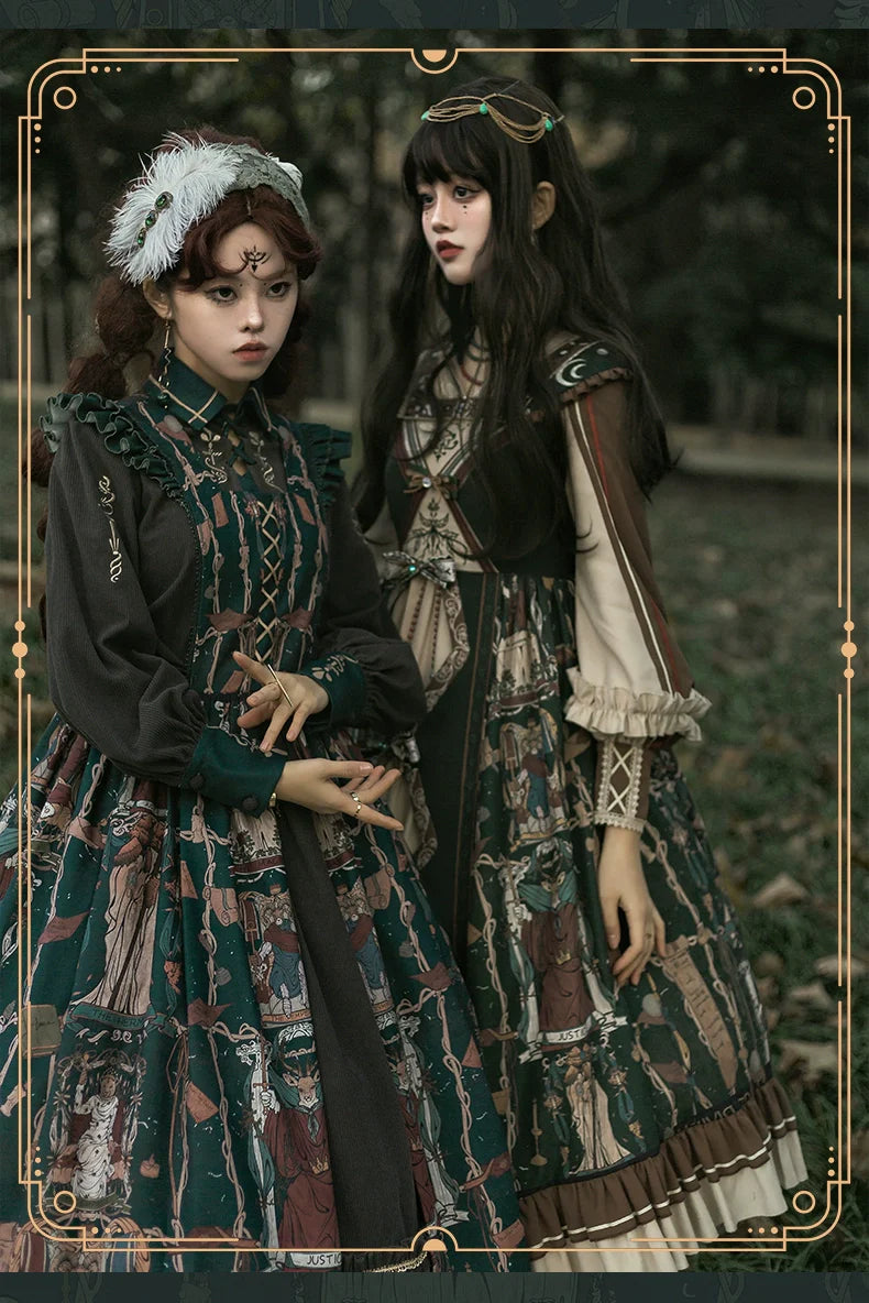 YingLuoFu - Tarot - Elegant Lolita Dress Classicl Court Style Lolita OP Salopette