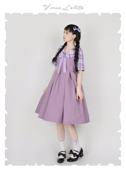 EESSILY - Macaron Waffle - Kawaii Lolita Short Sleeve Summer OP