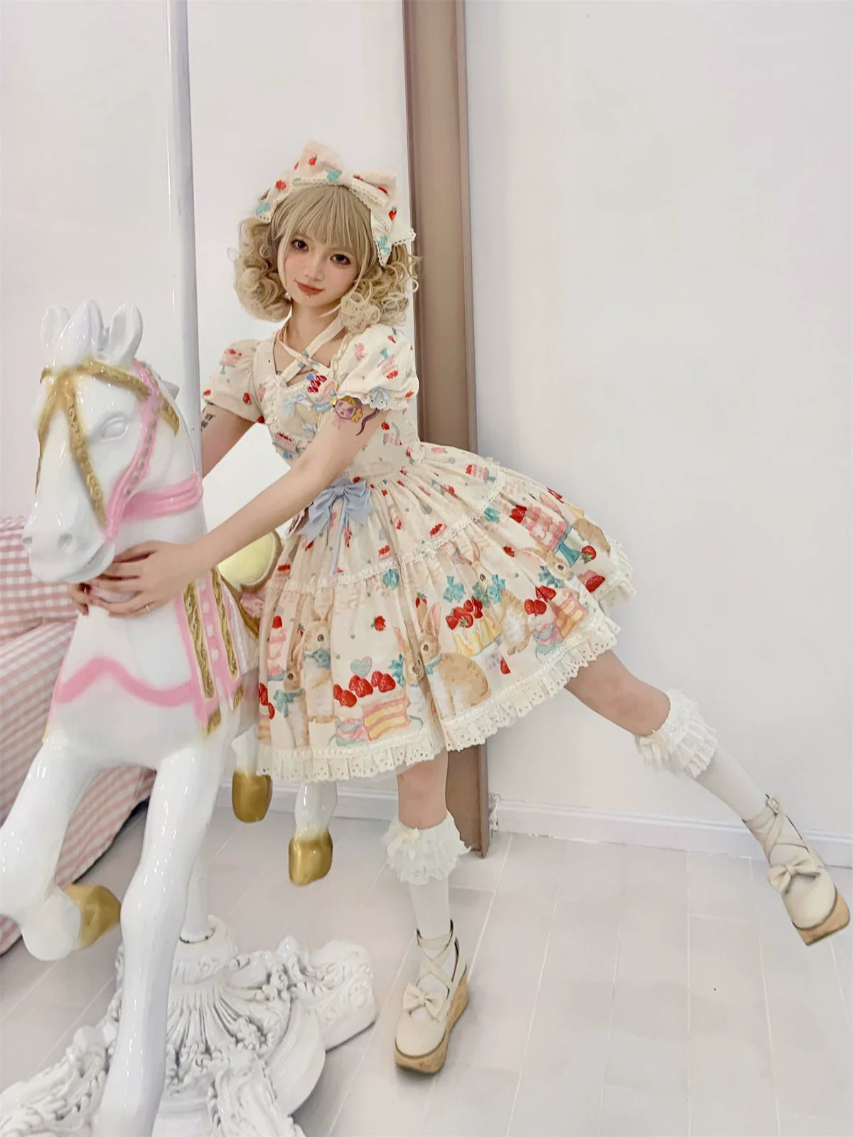 Dark Star Island - Honey Bunny Cake - Sweet Lolita JSK/OP/Strap SK/Shirt