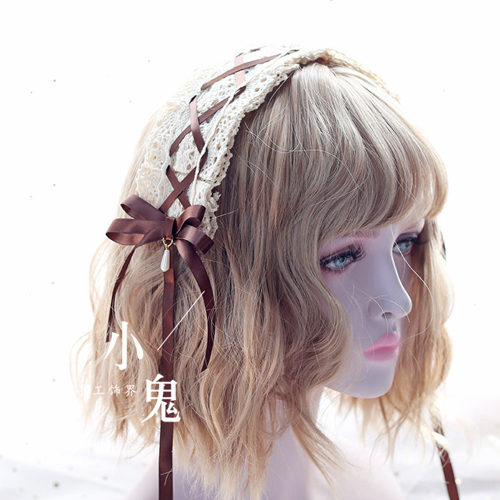 Xiaogui - Japanese Style Sweet Lolita Lace Headband Multicolors