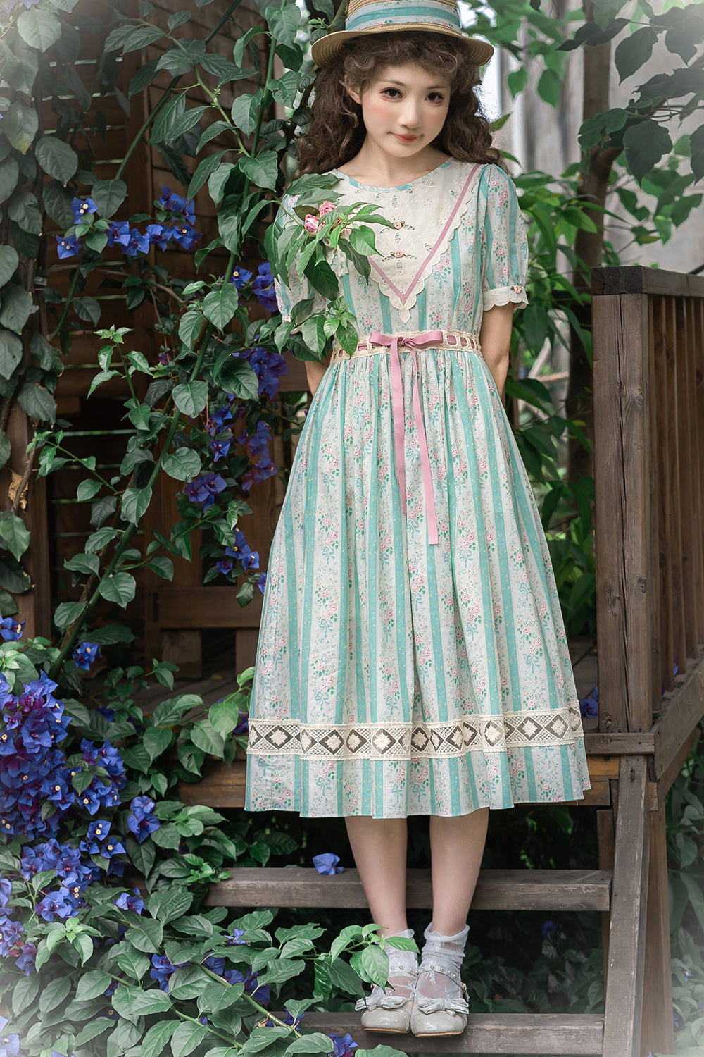Miss Point - Happy Summer Elegant Lolita Floral OP Dress