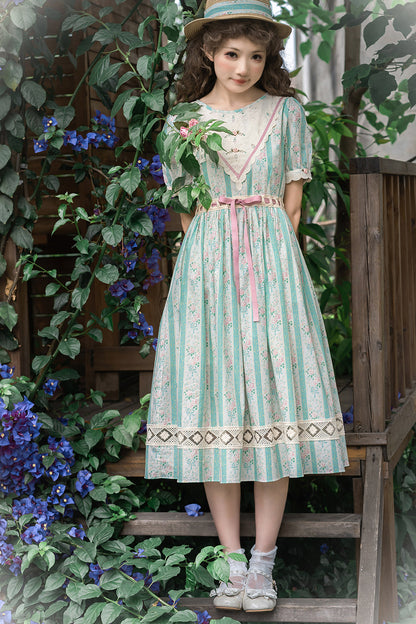 Miss Point - Happy Summer Elegant Lolita Floral OP Dress