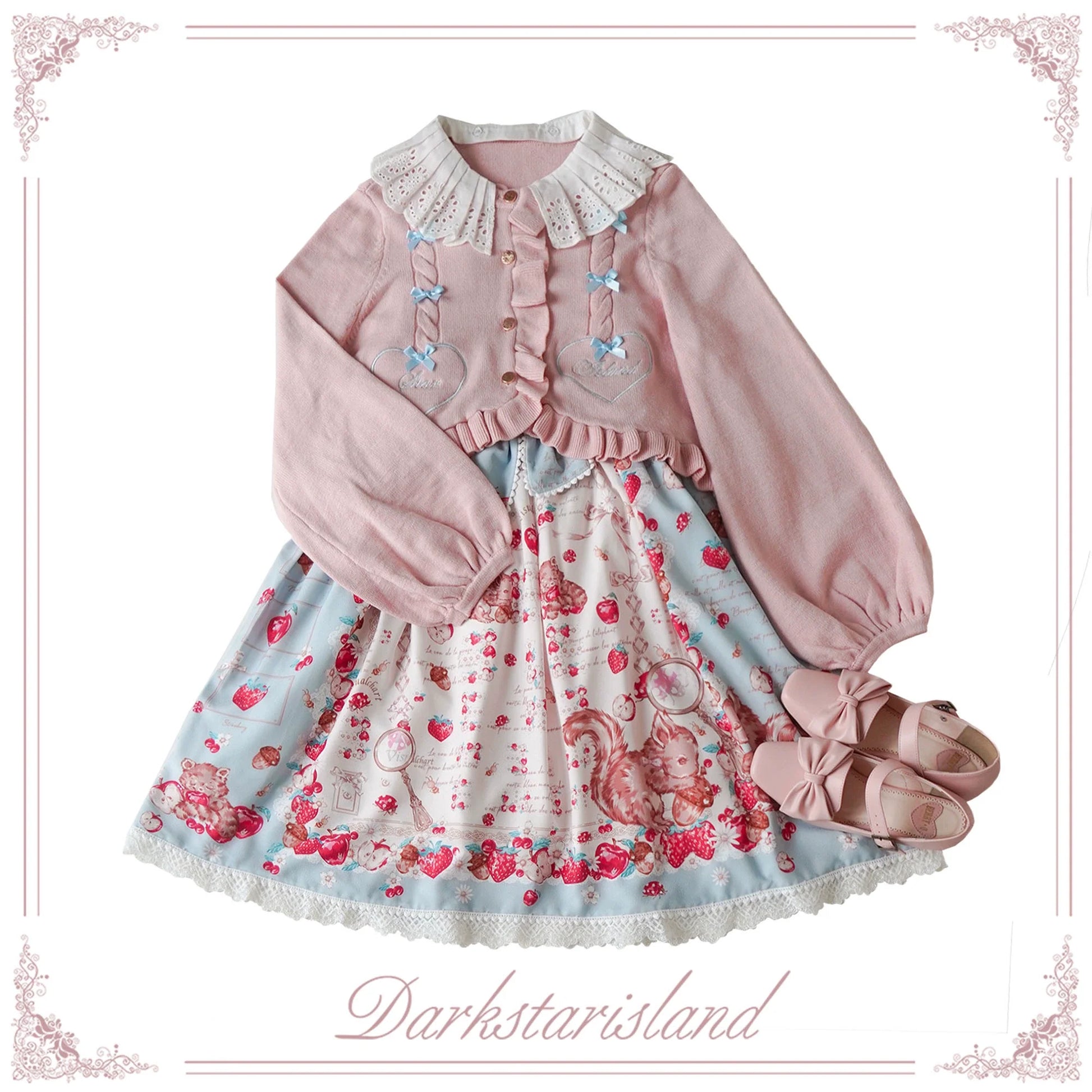 Dark Star Island - Sugar Frost - Sweet Lolita Cardigan Knit Embroidered Sweater
