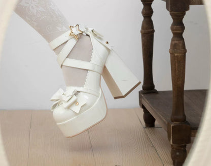 Beauty Bunny - Star Prayer - Kawaii Lolita Shoes Round Toe Summer Heels