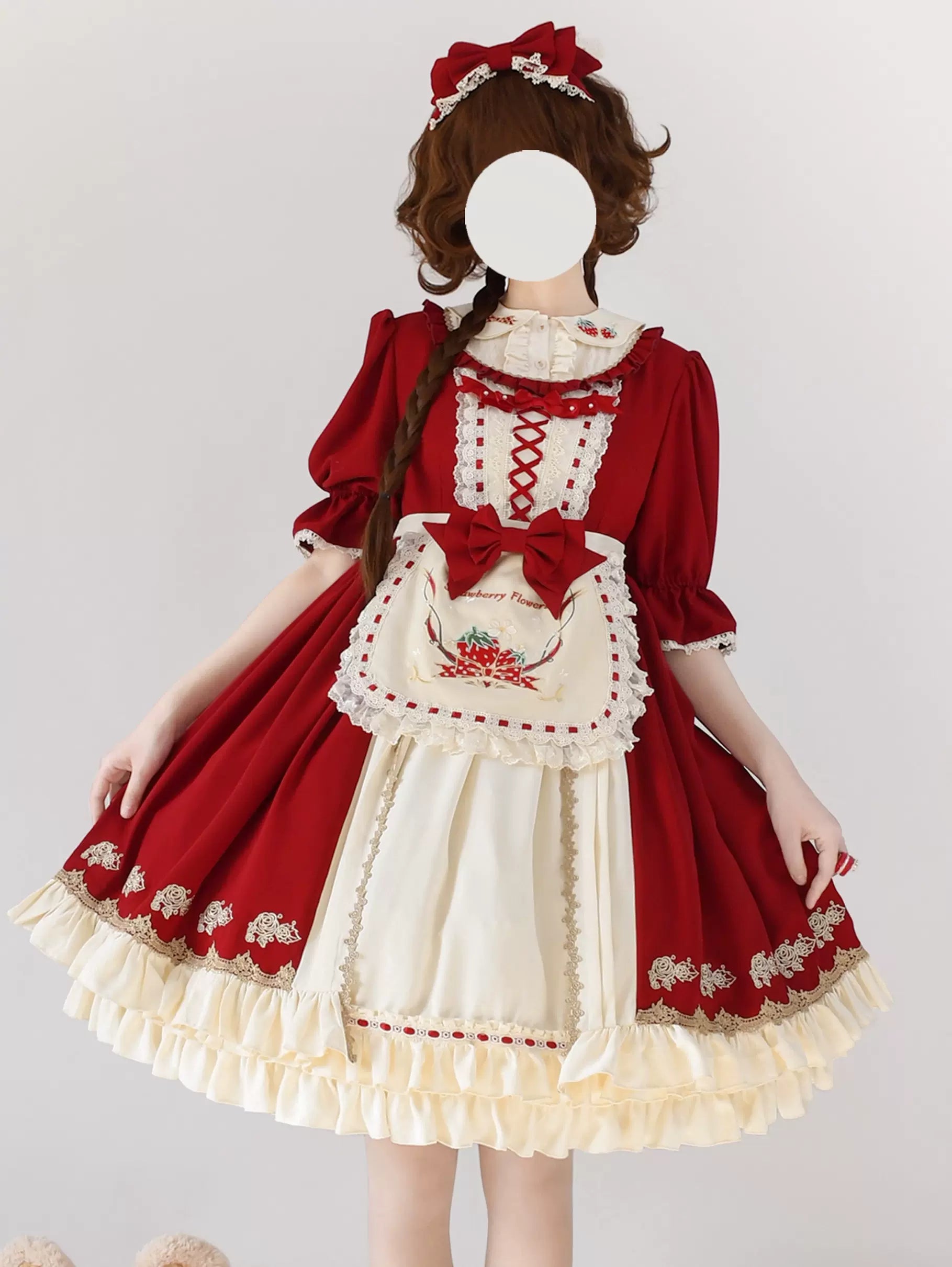 Strawberry Witch - Tochigi Girl - Sweet Lolita Strawberry Embroidered Dress