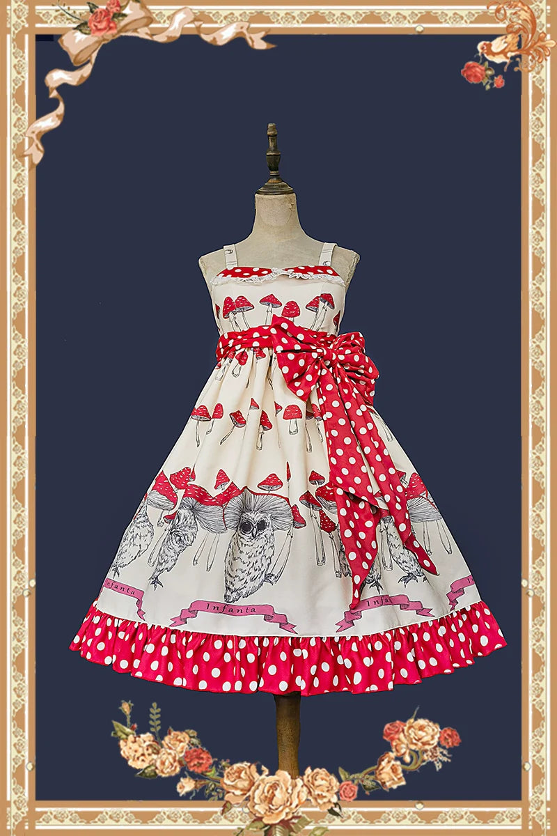 Infanta - Mushroom - Sweet Lolita JSK Dress Printing Dress Short Sleeve Shirt