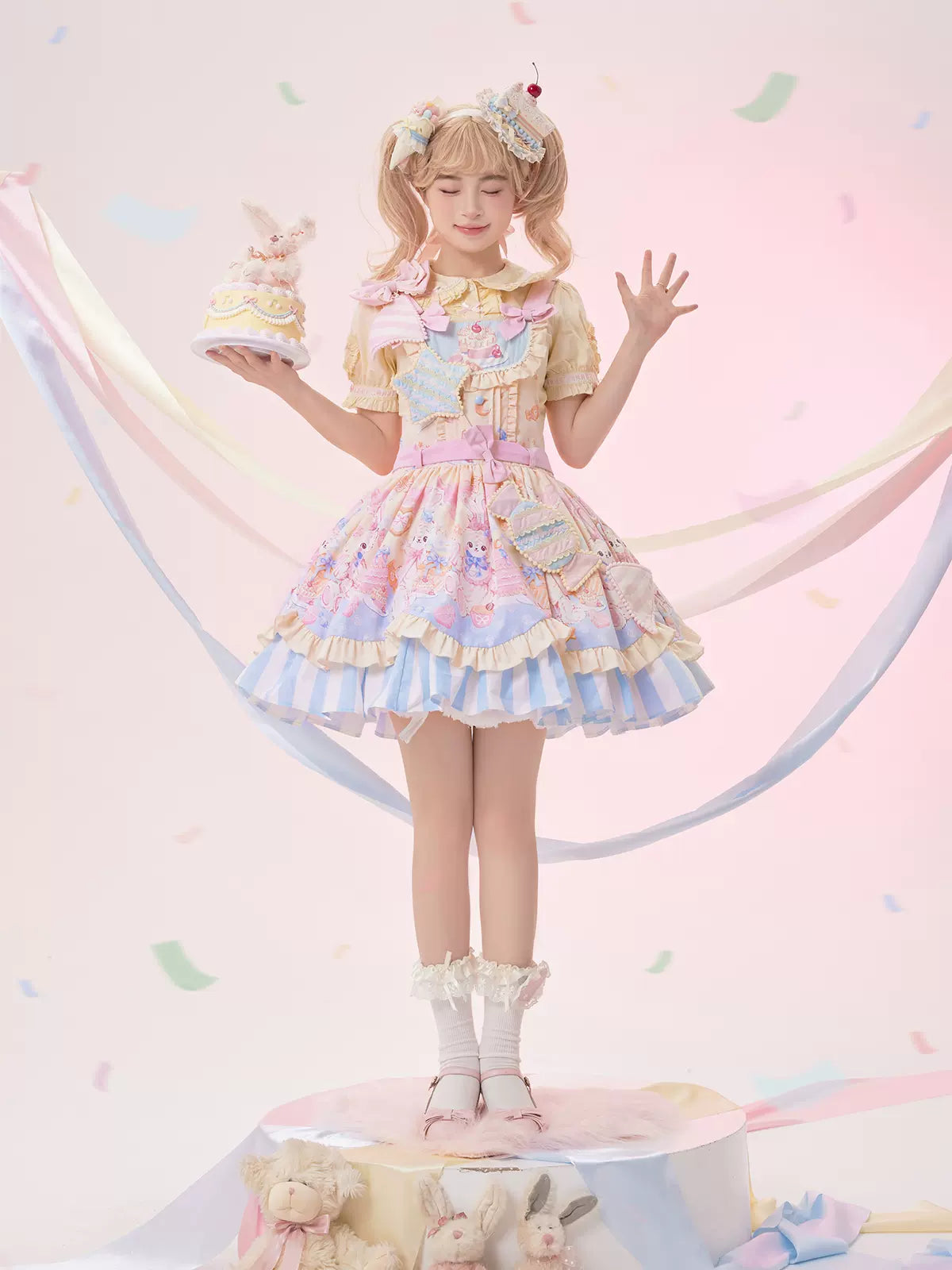 Mewroco - Party Bunny - Sweet Lolita Salopette Cute Daily Lolita Dress