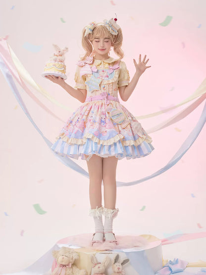 Mewroco - Party Bunny - Sweet Lolita Salopette Cute Daily Lolita Dress