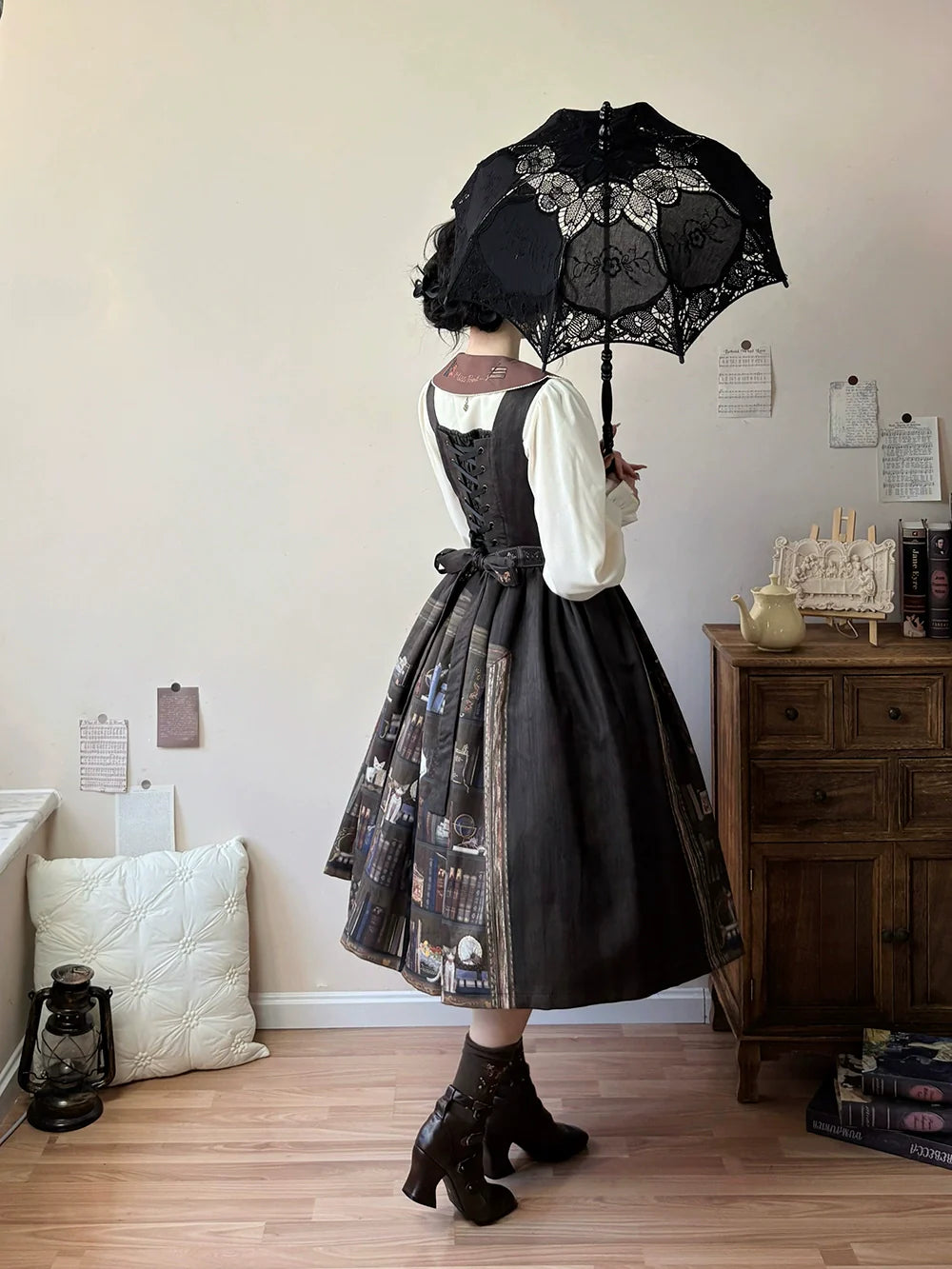 Miss Point - German Bookshelf - Classic Lolita Printed JSK Dress