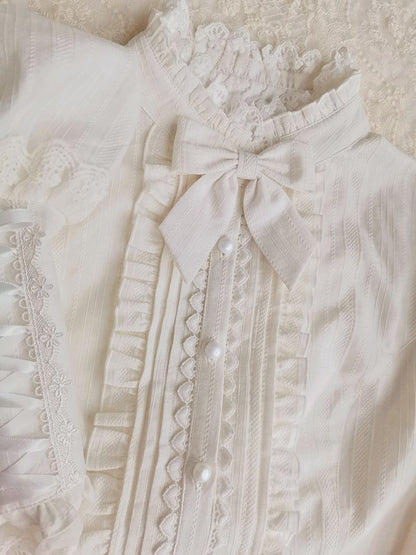 Yilia - Winter Mutton Sleeves Lace Flounce Lolita Blouse