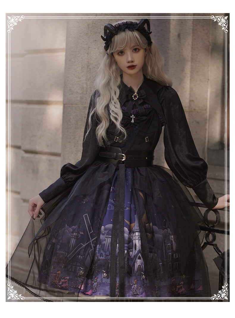 YingLuoFu - Witchville Halloween Gothic Lolita Jumper Dress