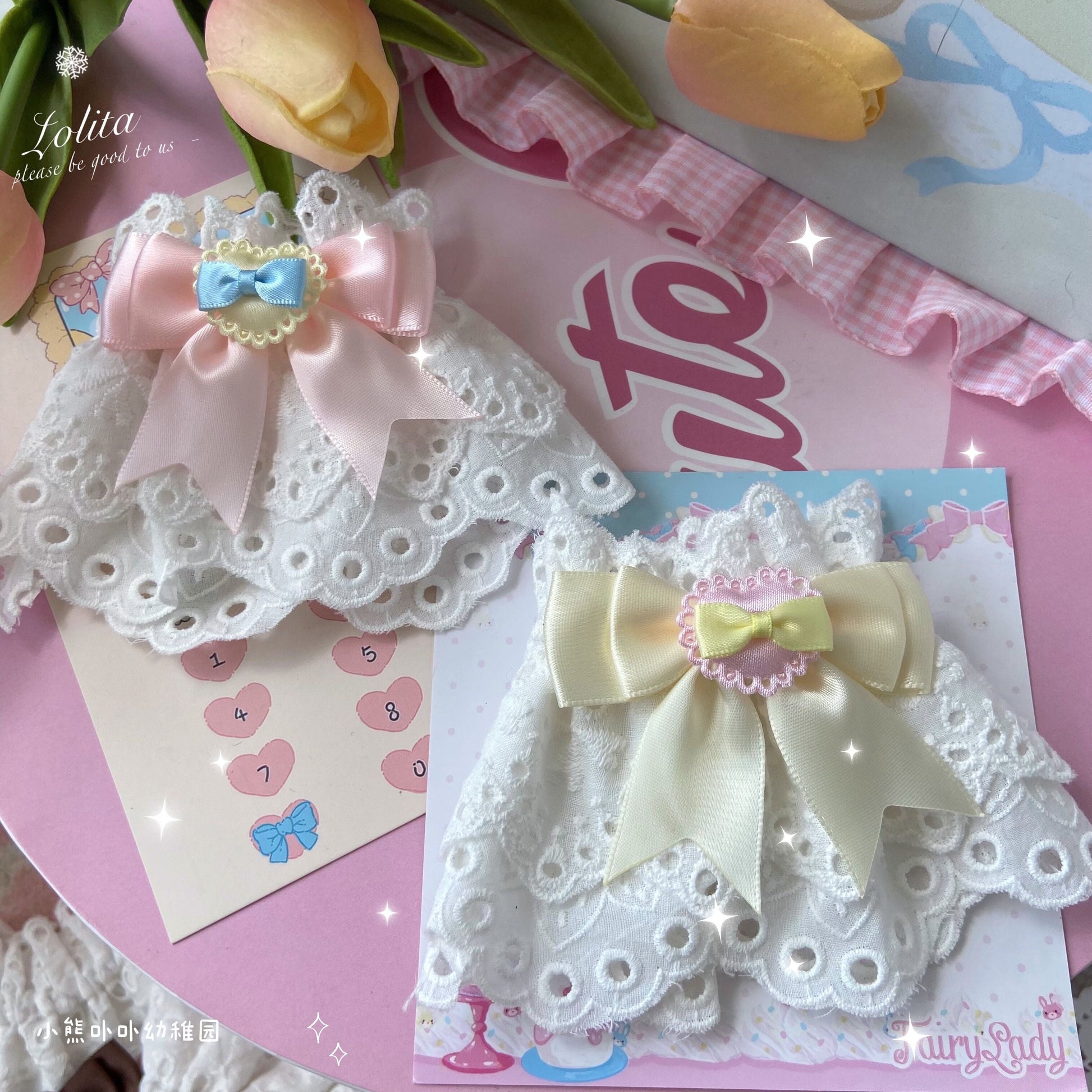 Bear Doll - Sweet Lolita Cuff with Heart and Bow