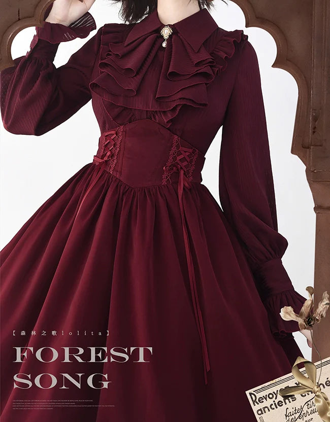 Forest Song - Astris - Classic Lolita SK Double-sided Wearing Fishbone Skirt