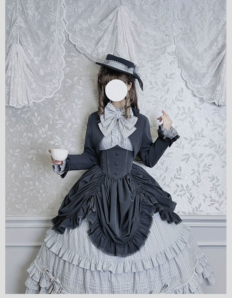 Alice Girl - Duke of Victoria - Classic Lolita SK & Overskirt Set