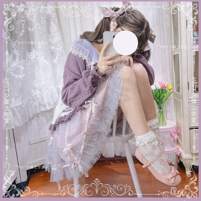 MIST - Beating Heart - Sweet Lolita Thick Sweater Coat Puff Sleeve