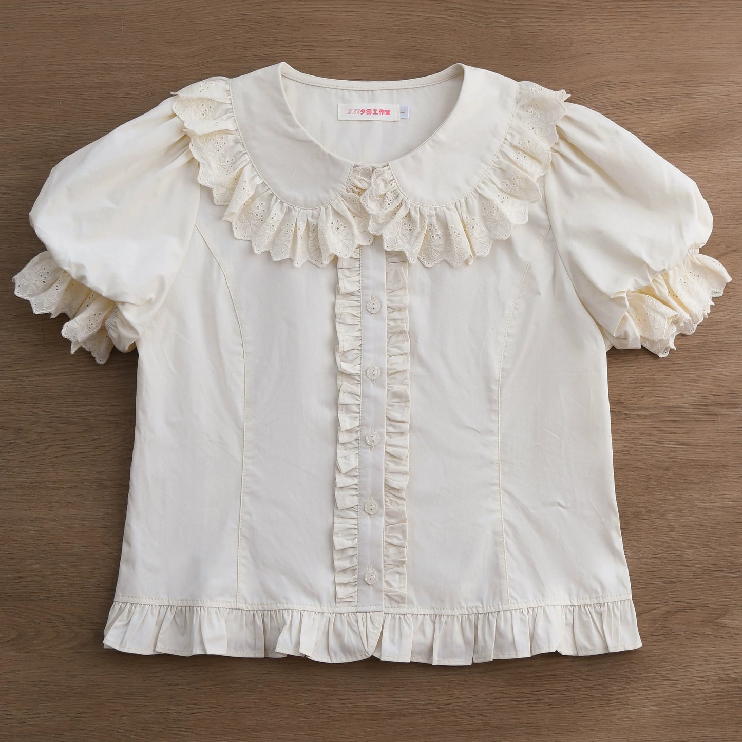 MIST - Cotton Kawaii Lolita Blouse, Short Sleeve