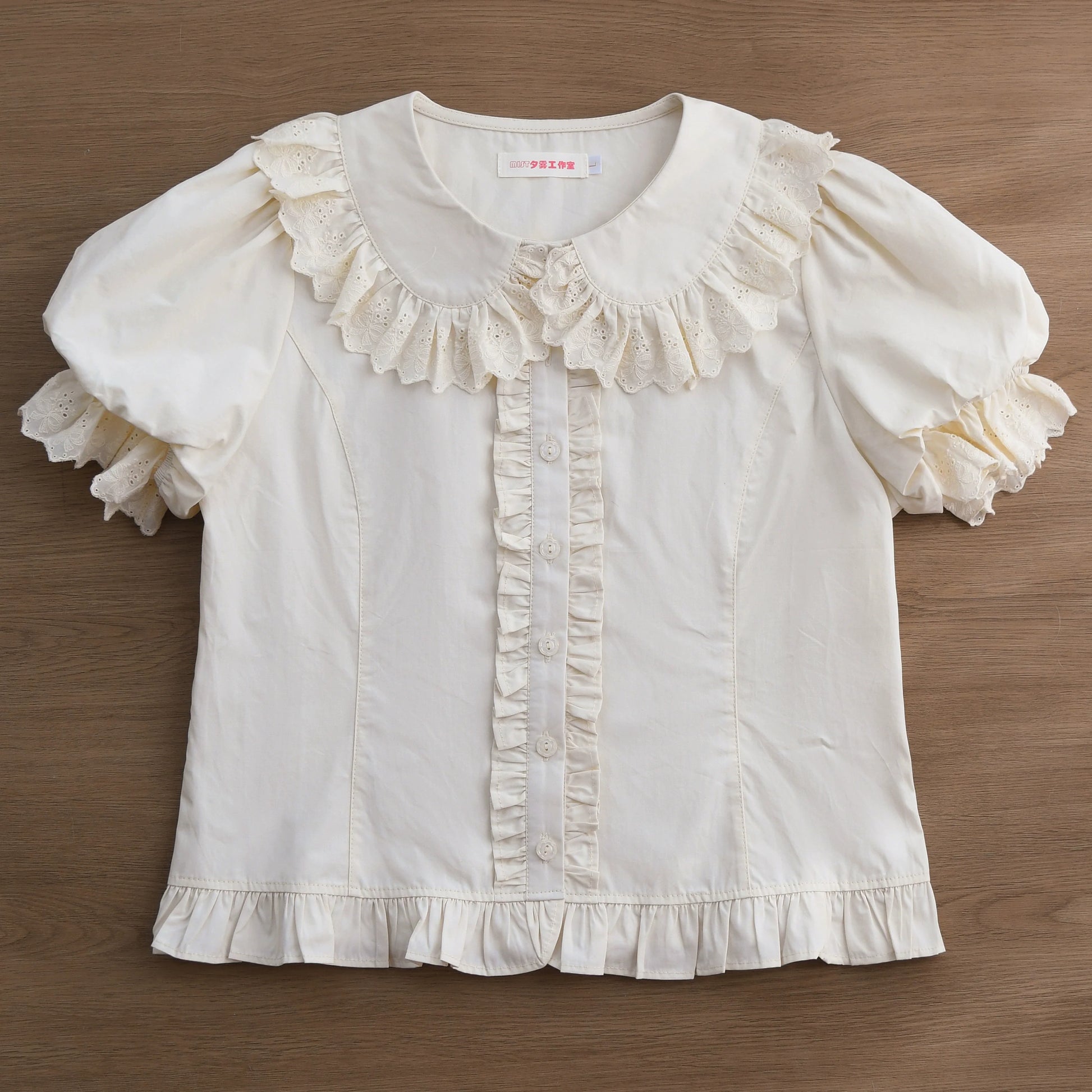 MIST - Cotton Kawaii Lolita Blouse, Short Sleeve