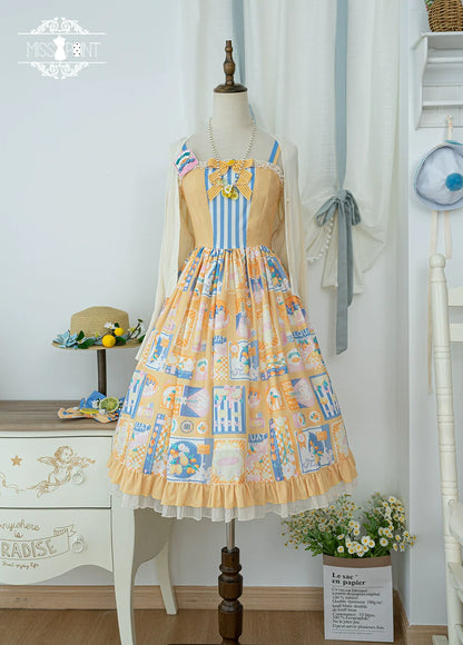 Miss Point - Daisy Lemon - Daily Lolita Lemon Print JSK Customized