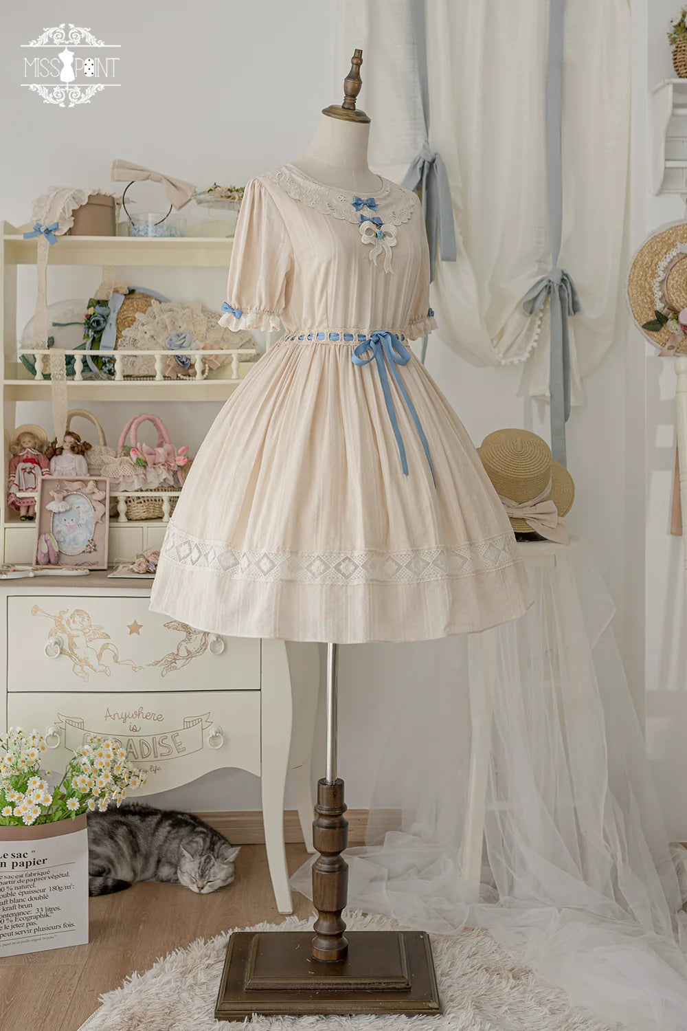 Miss Point - Customized Elegant Lolita OP Dress Cute Daily Girl Short Lolita Dress