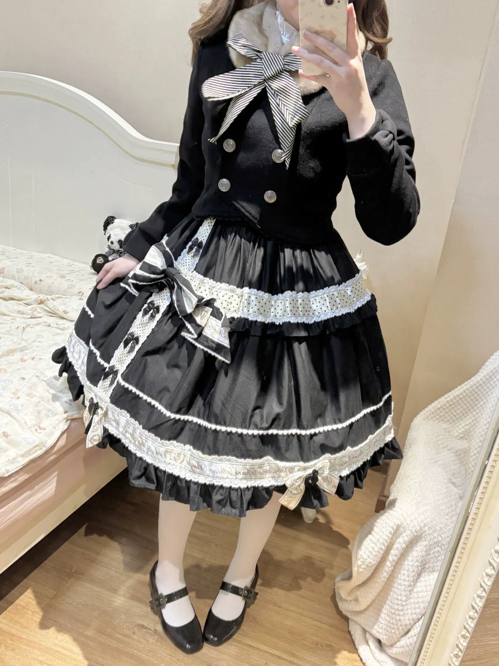 LeMiroir - Winter Solstice - Elegant Lolita Winter Short Coat & SK