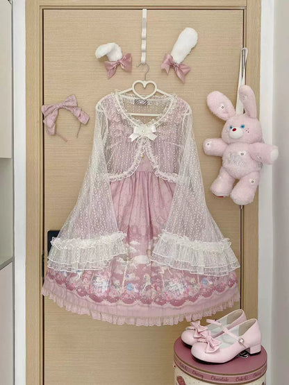 Magic Tea Party - Flower - Classic Lolita Tulle Cardigan with Princess-Sleeves
