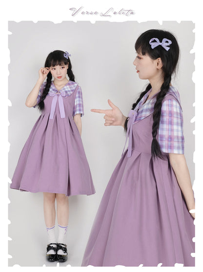 EESSILY - Macaron Waffle - Kawaii Lolita Short Sleeve Summer OP