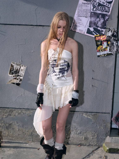 Punk style tube top【s0000009487】