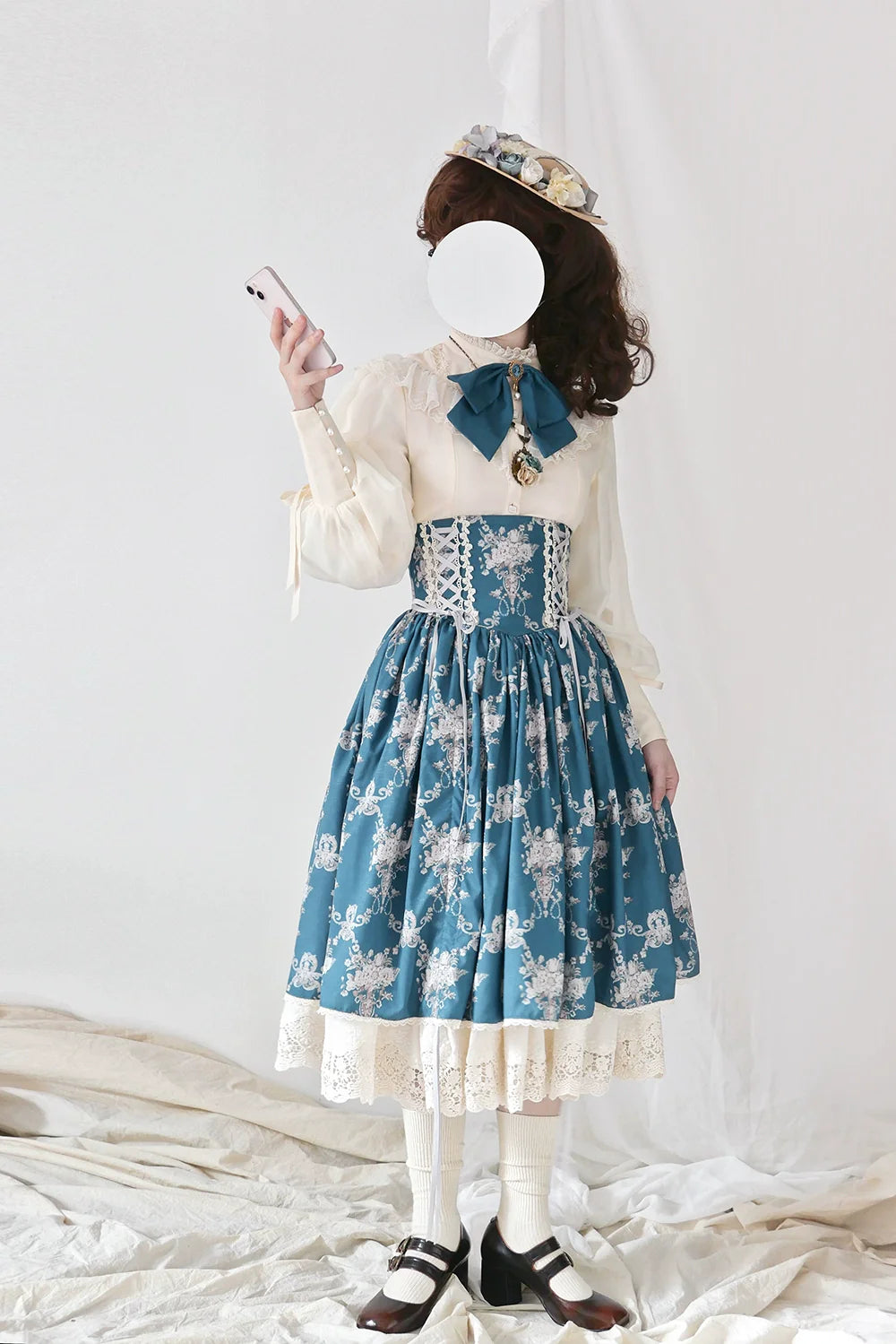 Miss Point - Customized Vintage Lolita Skirt Elegant Pullover Fishbone SK