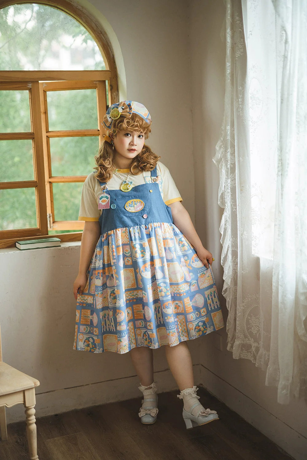Miss Point - Daisy Lemon - Kawaii Lolita Lemon Print JSK Customized
