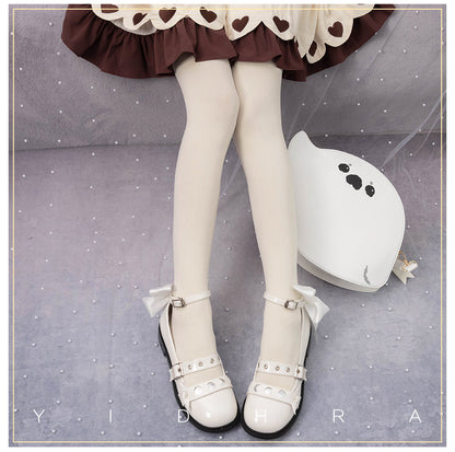 Yidhra - 120D Daily Lolita Velvet Spring Leggings, Solid Color