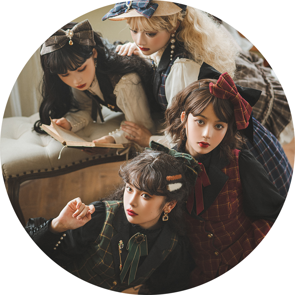 Miss Point - Rose - Elegant Lolita Pliad Print Vest Customized