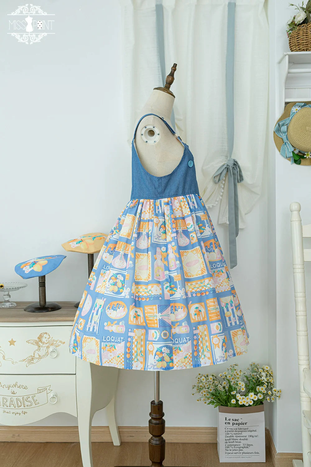 Miss Point - Daisy Lemon - Kawaii Lolita Lemon Print JSK Customized