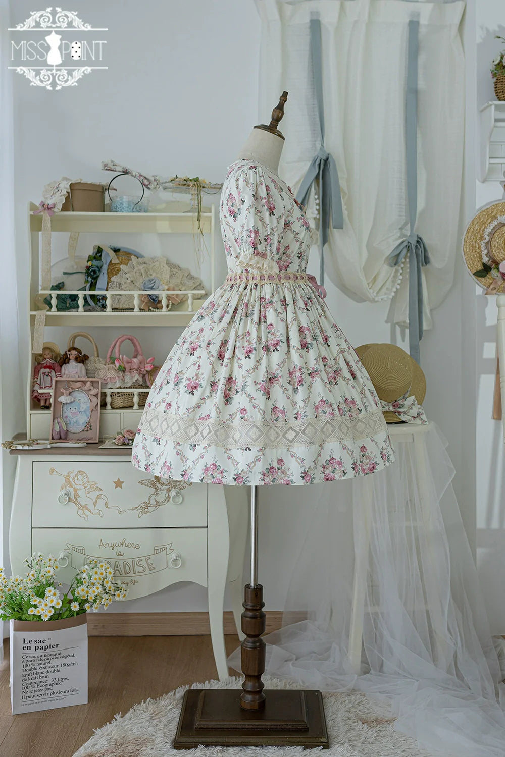 Miss Point - Customized Elegant Lolita OP Dress Cute Daily Girl Short Lolita Dress