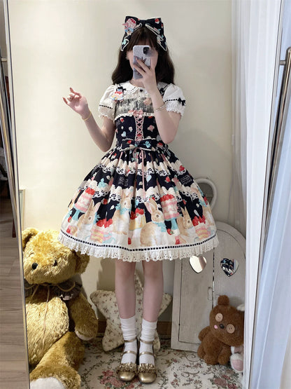 Dark Star Island - Honey Bunny Cake - Sweet Lolita JSK/OP/Strap SK/Shirt