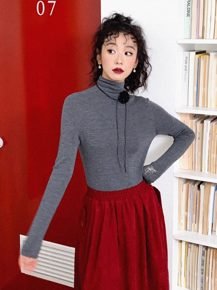 Turtleneck wool knit【s0000010369】