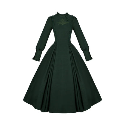 With PUJI - Letter and Poetry ﾂｷ Abyss Clinic - Gothic Lolita Green Dress Set