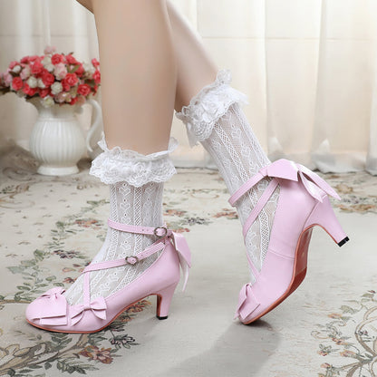 Sosic - Wind Tide Rumors - Cross-Strap Sweet Lolita Handmade Shoes