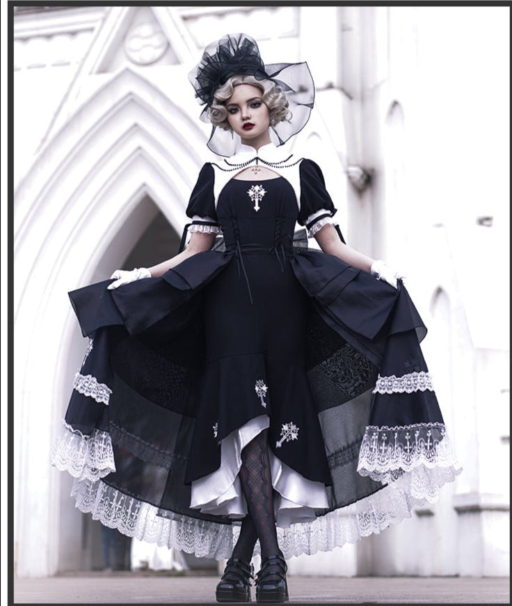 With PUJI - Prayer of the Dead - Gothic Nun Lolita OP Dress