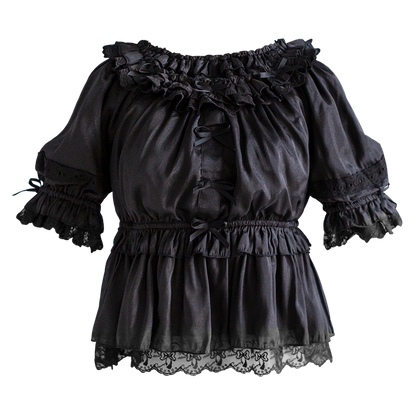 OCELOT - Sweet Lace Lolita Blouse Double-Wear Short Sleeves Shirt