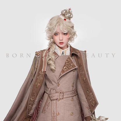 Youpairui - Sheffield - British Military Ouji Lolita Long Coat Full Set