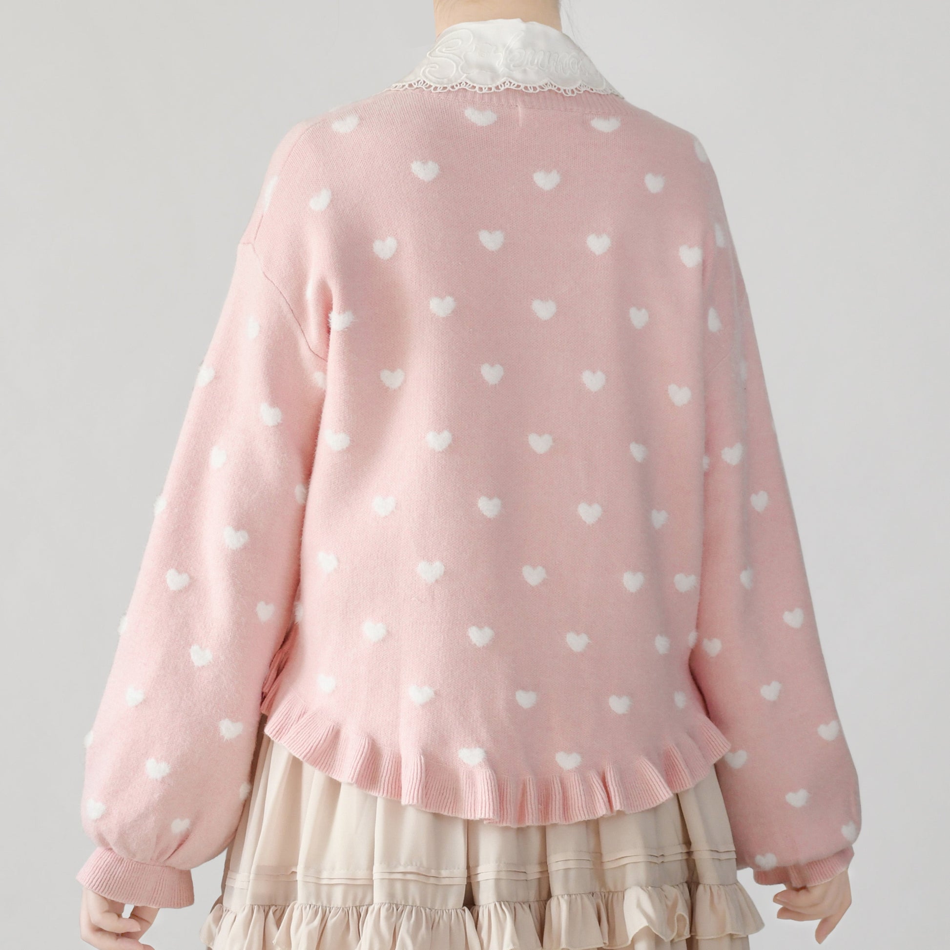 MIST - Little Heart - Sweet Lolita Thick Cardigan Sweater Coat