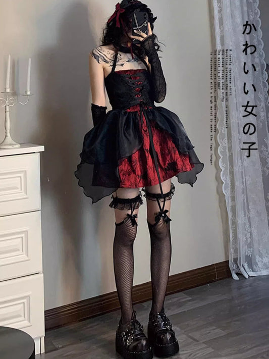 Dark princess tutu skirt dress【s0000006234】