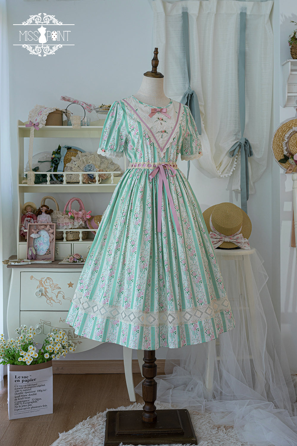 Miss Point - Happy Summer Elegant Lolita Floral OP Dress