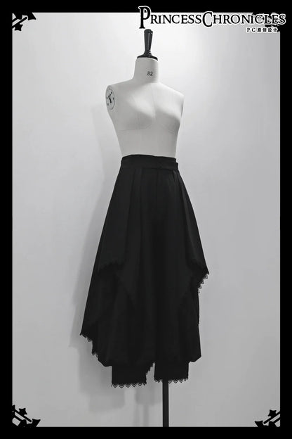 Princess Chronicles - Sorcerer's law - Retro Gothic Lolita Coat Black Ninth Pants