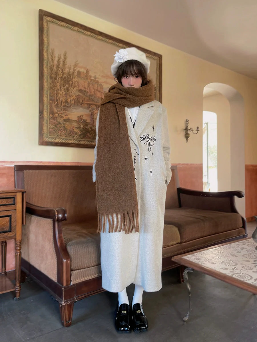 Warm Wide Long Tassel Scarf【s0000004907】