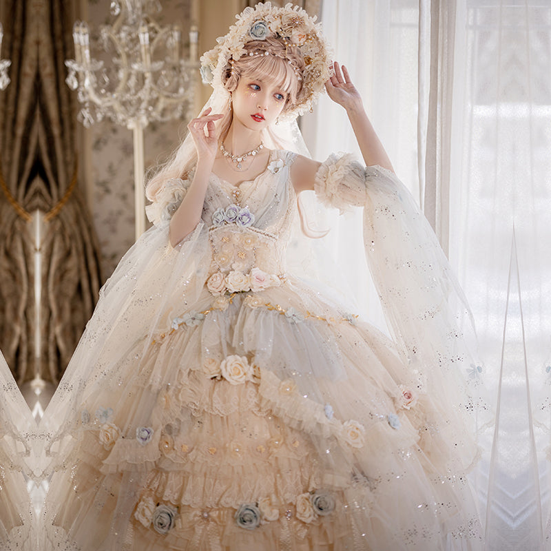 Cat Fairy - Flower Spirit - Elegant Lolita JSK Dress Summer Wedding Lolita JSK