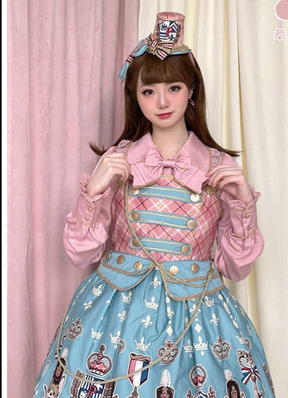 Pumpkin Cat - Gold Trim Long Sleeve Lolita Blouse