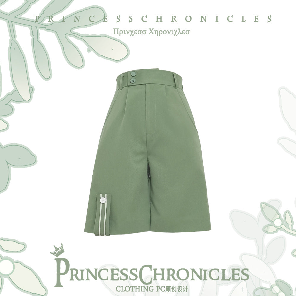 Princess Chronicles - Limited Flowering Time - Ouji Lolita Green Prince Shorts