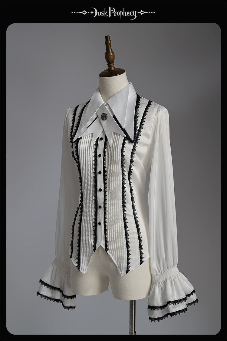 DuskProphecy - Coccyx - Elegant Lolita Shirt Tailored Cut Blouse